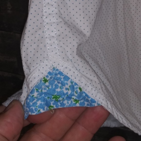 Short Sleeve Shirt Mens Adult Size M Peached Poplin Tailored Metal Button Front - Picture 4 of 9